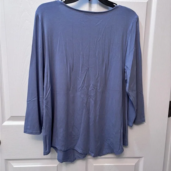 Cupio Long Sleeve Top in Slate Blue - Picture 2 of 3